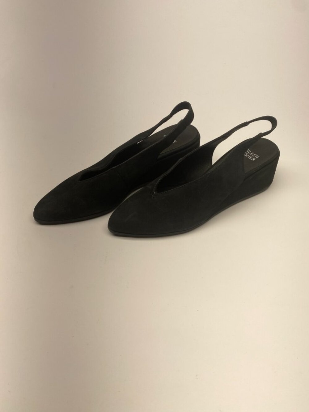 Eileen Fisher Womens Devi Tumbled Nubuck Leather Slingback Sz 7.5